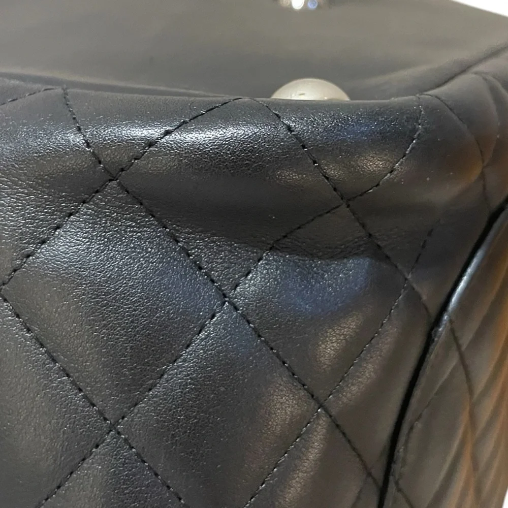 Chanel  Cambon Quilted Lambskin Leather Tote